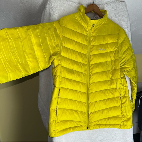 Marmot Jena Down Jacket Women's Insulated Coat Bright Yellow 800 Fill XL Puffer - Picture 5 of 16
